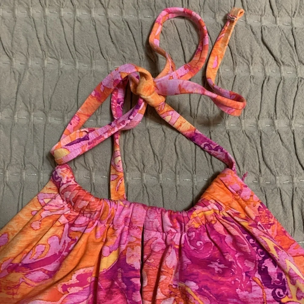 Lauren Ralph Lauren Women’s Tropical Halter One Piece Swimsuit 12 Beach Vacay